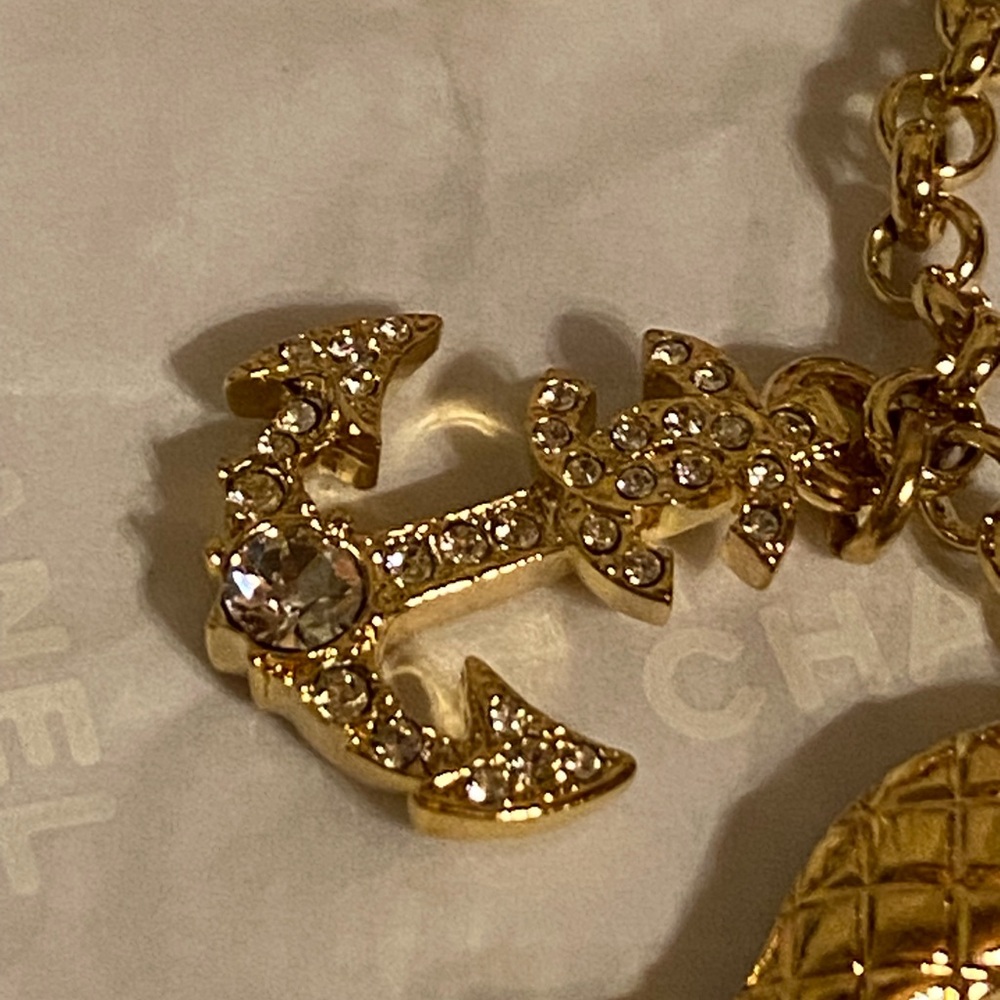 New authentic Chanel Gold and Blue Charm Bracelet - Picture 12 of 15